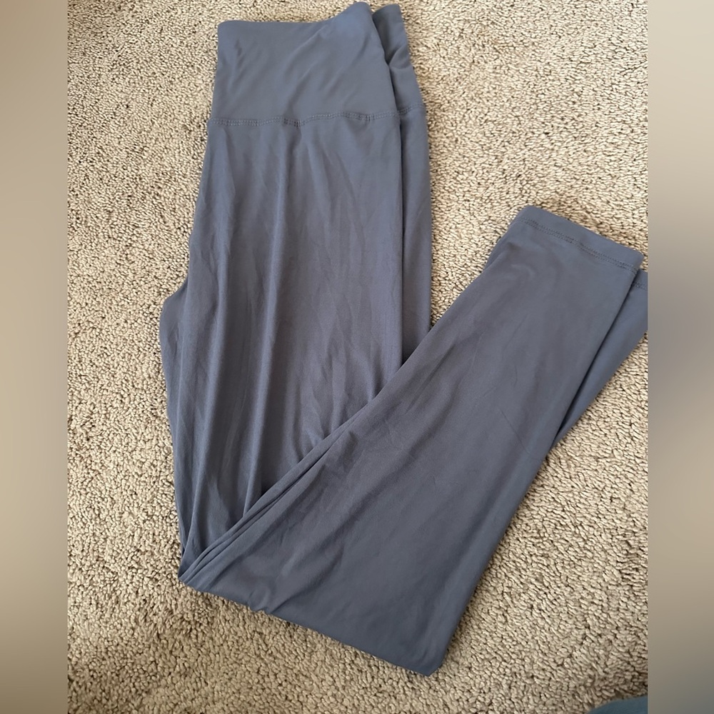 High-Waist Stretch Leggings in Dusty Gray